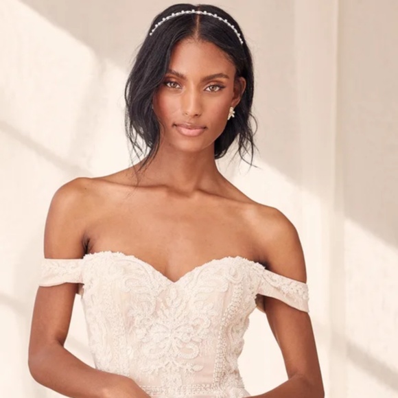 Promised Love Beaded Lace Off-the-Shoulder Maxi Dress - Picture 4 of 8